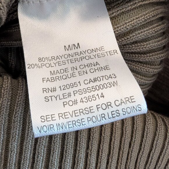 Hippie Rose Beige Neutral Ribbed Knit Tank Dress Side Buttons Size Medium - Picture 7 of 8